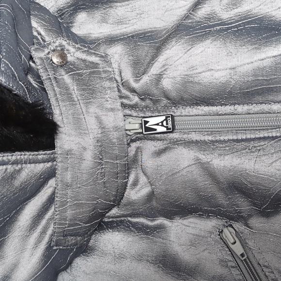 Vintage 80s SKEA PARIS/VAIL Metalic & Fur Ski Jacket Size 12 Made In Colorado - Picture 7 of 16